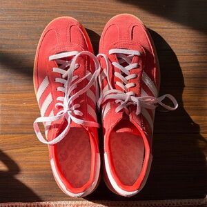 Adidas Women's Bold Red and Light Pink Sneakers